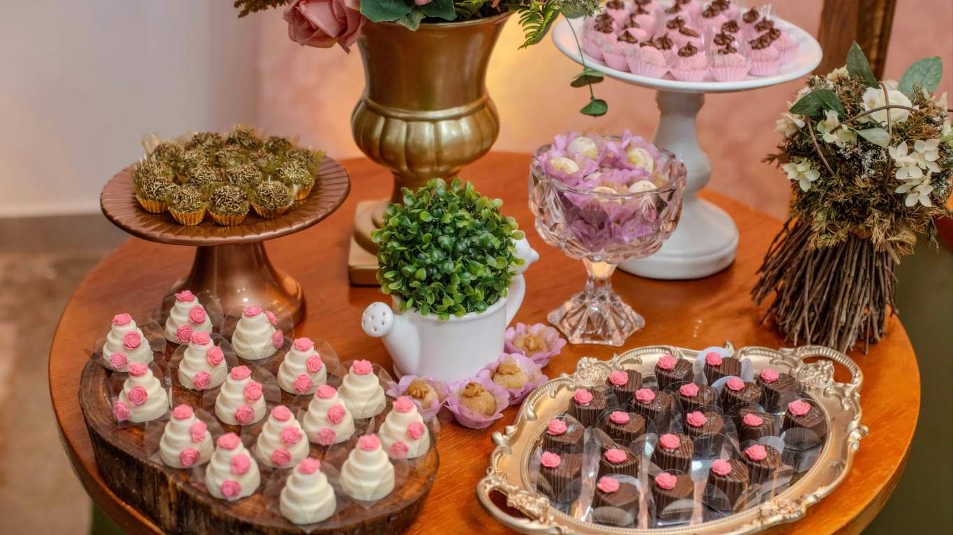 Gourmet dessert spread