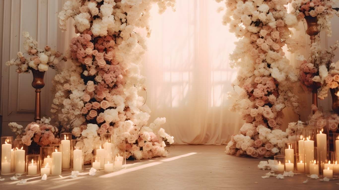 Garden wedding celebration