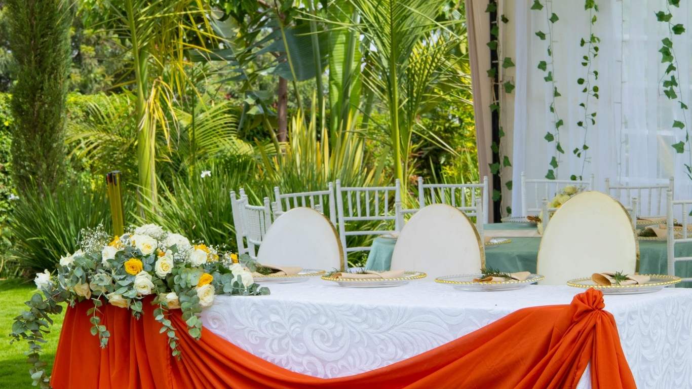 Corporate gathering setup